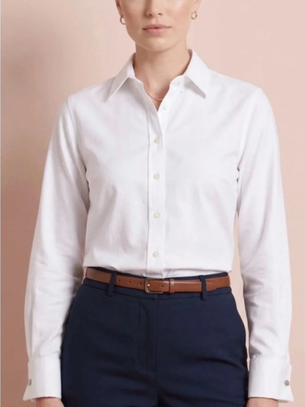 Brooks Brothers Women's White Button-Down Shirt (French Cuff)